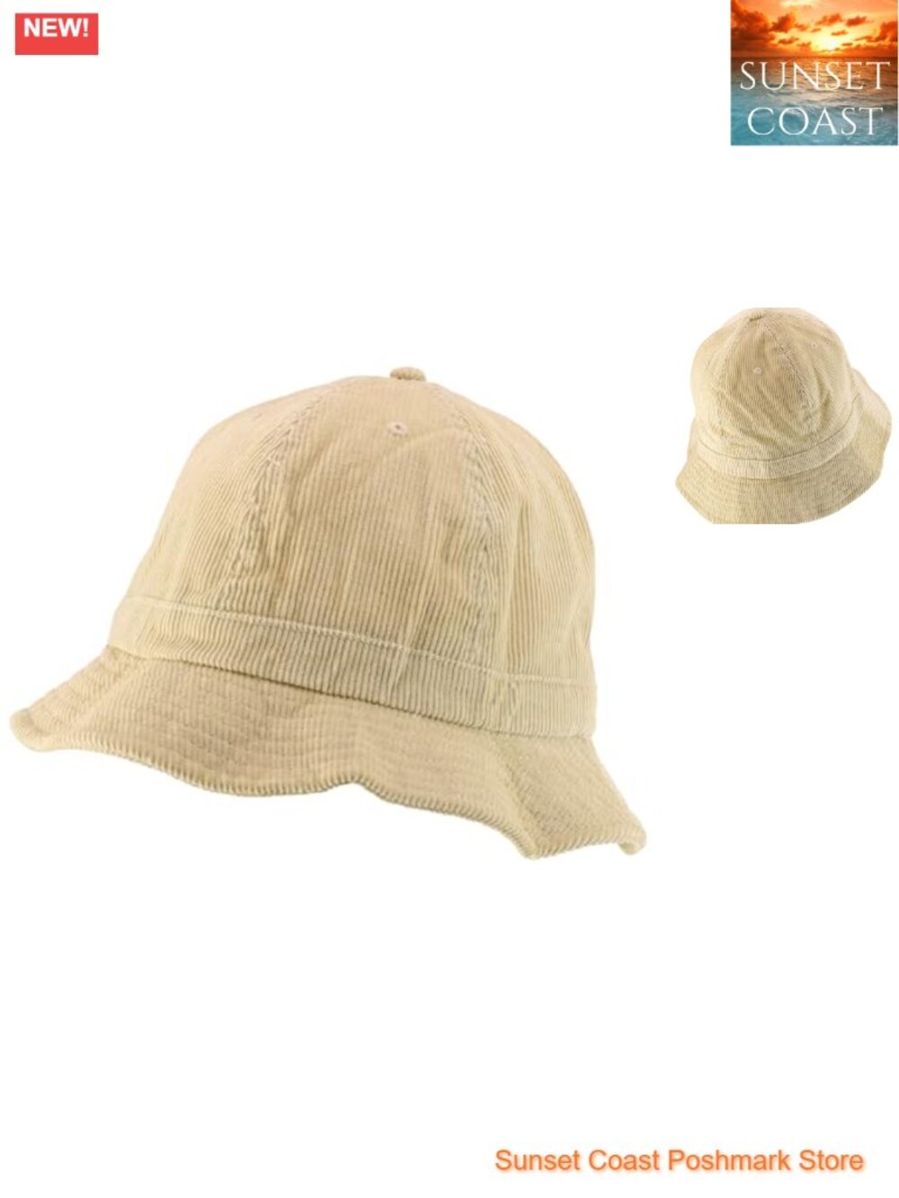 100% Cotton Corduroy Bucket Hat Short Brim Crushable Packable